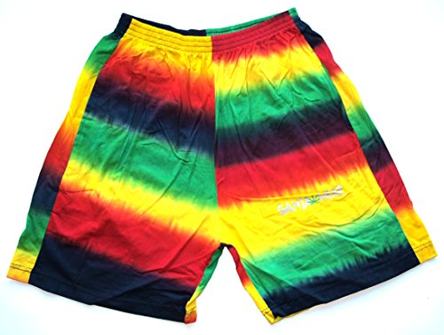 GANJA WEAR Bermuda Shorts Nr. 2 Baumwolle Batik Größe L Rasta Jamaika