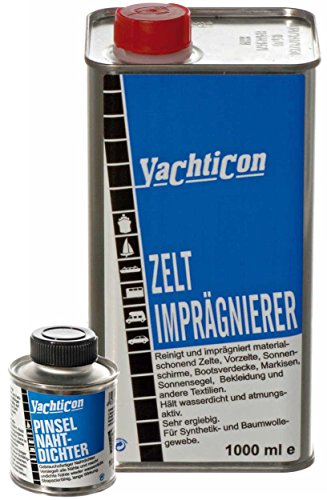 YACHTICON Imprägnier-Set: Zelt & Markisen Imprägnierung & Pinsel Nahtdichter