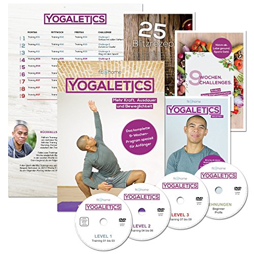 YOGALETICS: Premium Edition. Das 9-Wochen-Workout speziell für Anfänger. Mehr Kraft, Ausdauer und Beweglichkeit durch Yoga-Fitness. Effektives Bodyweight-Training ohne Geräte für Männer und Frauen