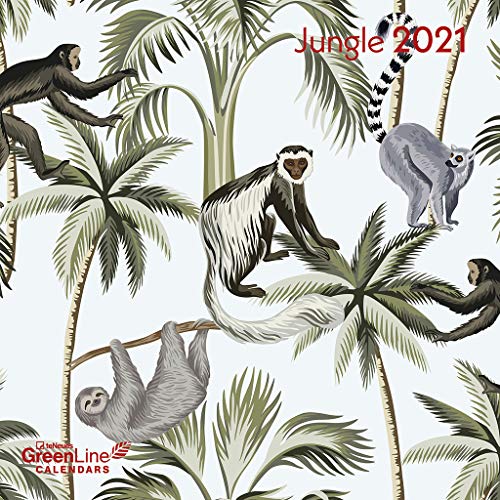 GreenLine Jungle 2021 - Wand-Kalender - Broschüren-Kalender - 30x30 - 30x60 geöffnet