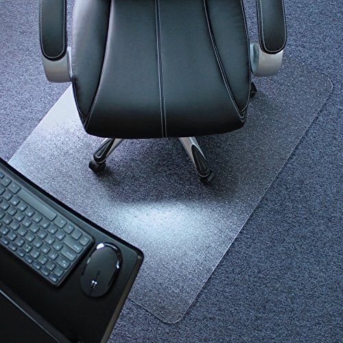 Marvelux Polycarbonat Bürostuhlmatte Bodenschutzmatte für Teppichböden, 120 x 150 cm rechteckig Bürostuhlunterlage, transparenter Teppichschutz für Bürostuhl, in verschiedenen Größen erhältlich