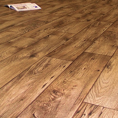 PVC Bodenbelag Holz Rustikal Dunkel (Musterstück in DIN A4)