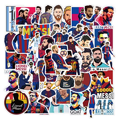 TUHAO Lot Lionel Messi Stickers for Boys Luggage Car Suitcase Laptop Phone Skateboard Motor Cool Anime Cartoon Stickers 50Pcs/