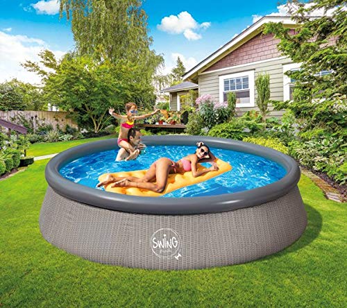 FSR Quick Up Pool 366 x 91 cm Rattanoptik Swing Swimmingpool Schwimmbecken Aufstellpool ohne Pumpe