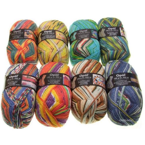 OPAL Hundertwasser I - Sockenwolle SET 8 x 100g