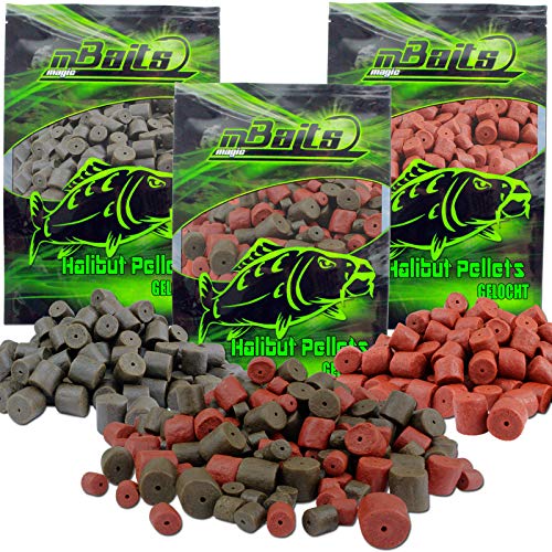 Angel-Berger Magic Baits Pellets gelocht Halibut Futtermittel (Dark Halibut 14mm, 10KG)