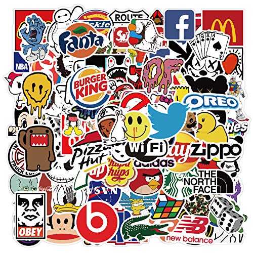 200 Stück wasserdichte Sticker Set - Vinylaufkleber Graffiti Style Aufkleber Deko für Skateboard Laptop Koffer Helm Motorrad Auto Fahrrad Computer, Geschenk für Jugendliche Erwachsene